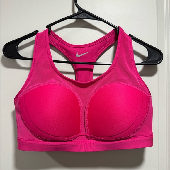 Nike PADDED Women's Dri-Fit Medium Support Pink Sports Bra - Picture 3 of 10